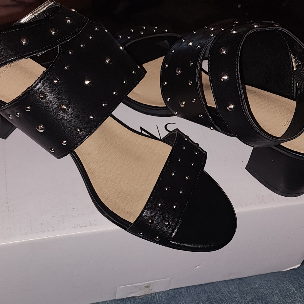 Bling Addison Sandal - Black 9.5 Wide fit  Runs Half size larger